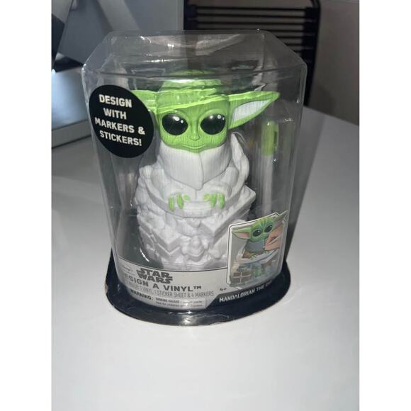 DISNEY Star Wars Design a Vinyl Mandolorian the Child YODA Stickers Markers (B) - Picture 1 of 4